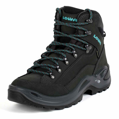 TREKKINGOWE BUTY DAMSKIE LOWA RENEGADE GTX MID WS-ASPHALT/TURQUOISE
